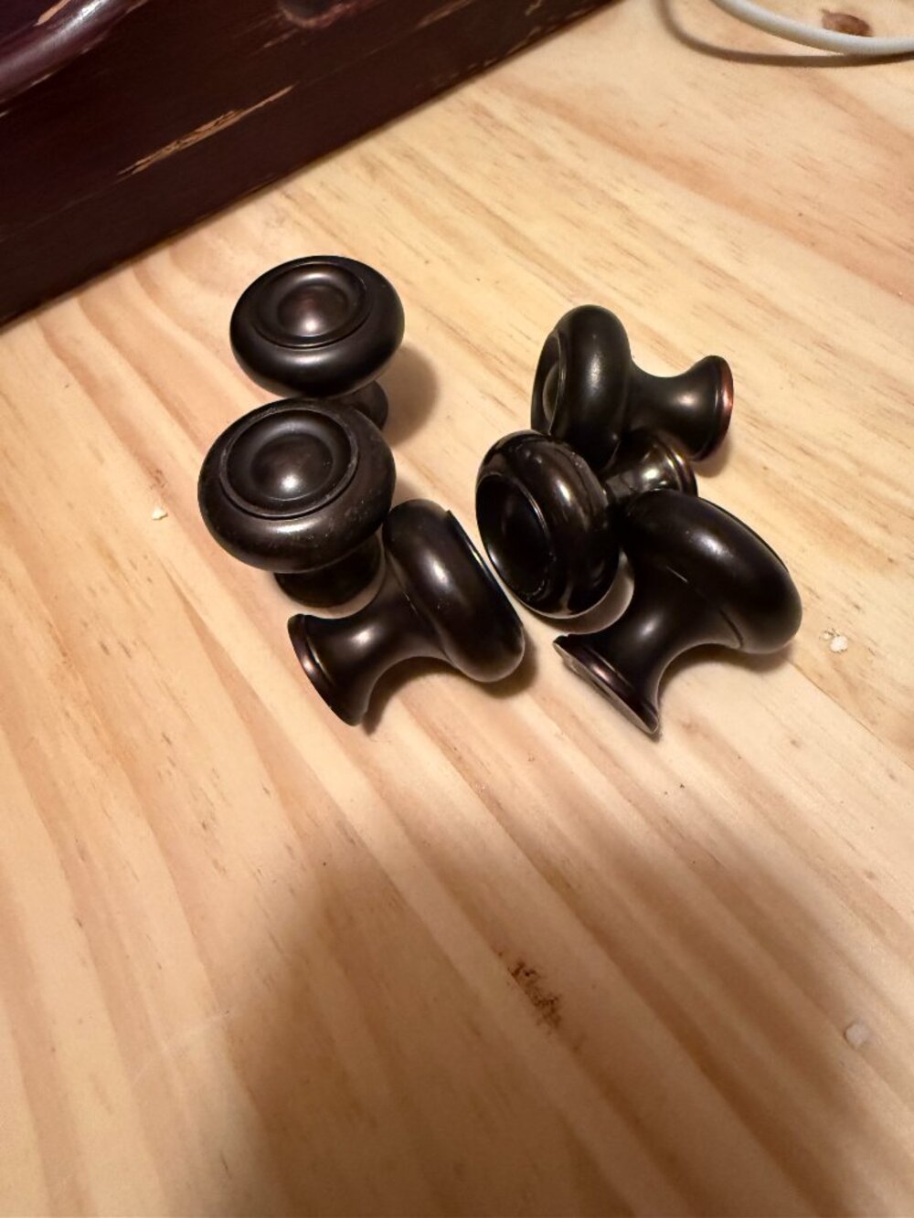 Oil Rubbed Bronze Round Metal Knobs Kitchen Bathroom Bedroom Office Farmhouse